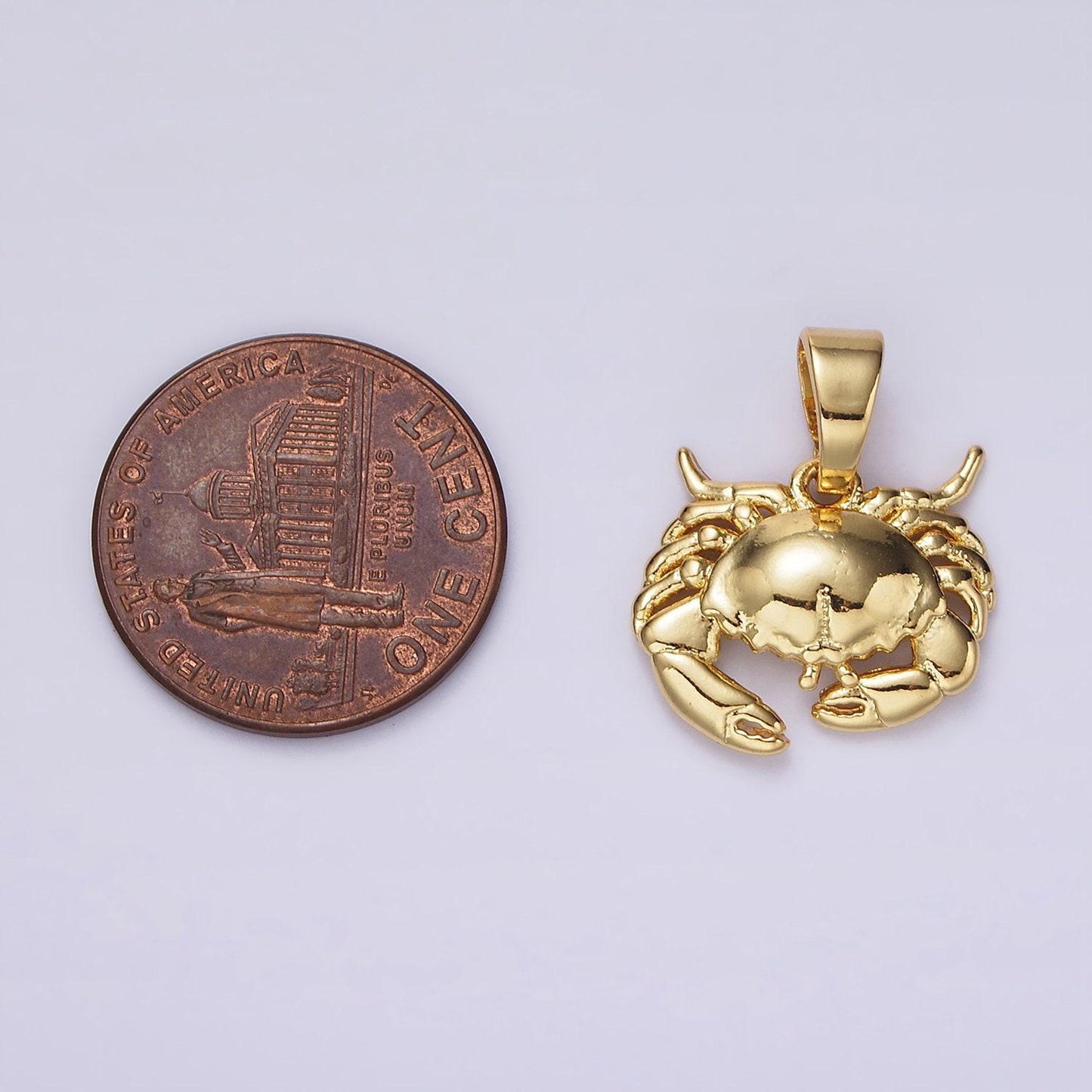 Dainty gold crab charm, king crab bracelet charm, dainty necklace charm, tiny earring charm, ocean underwater animal ah042
