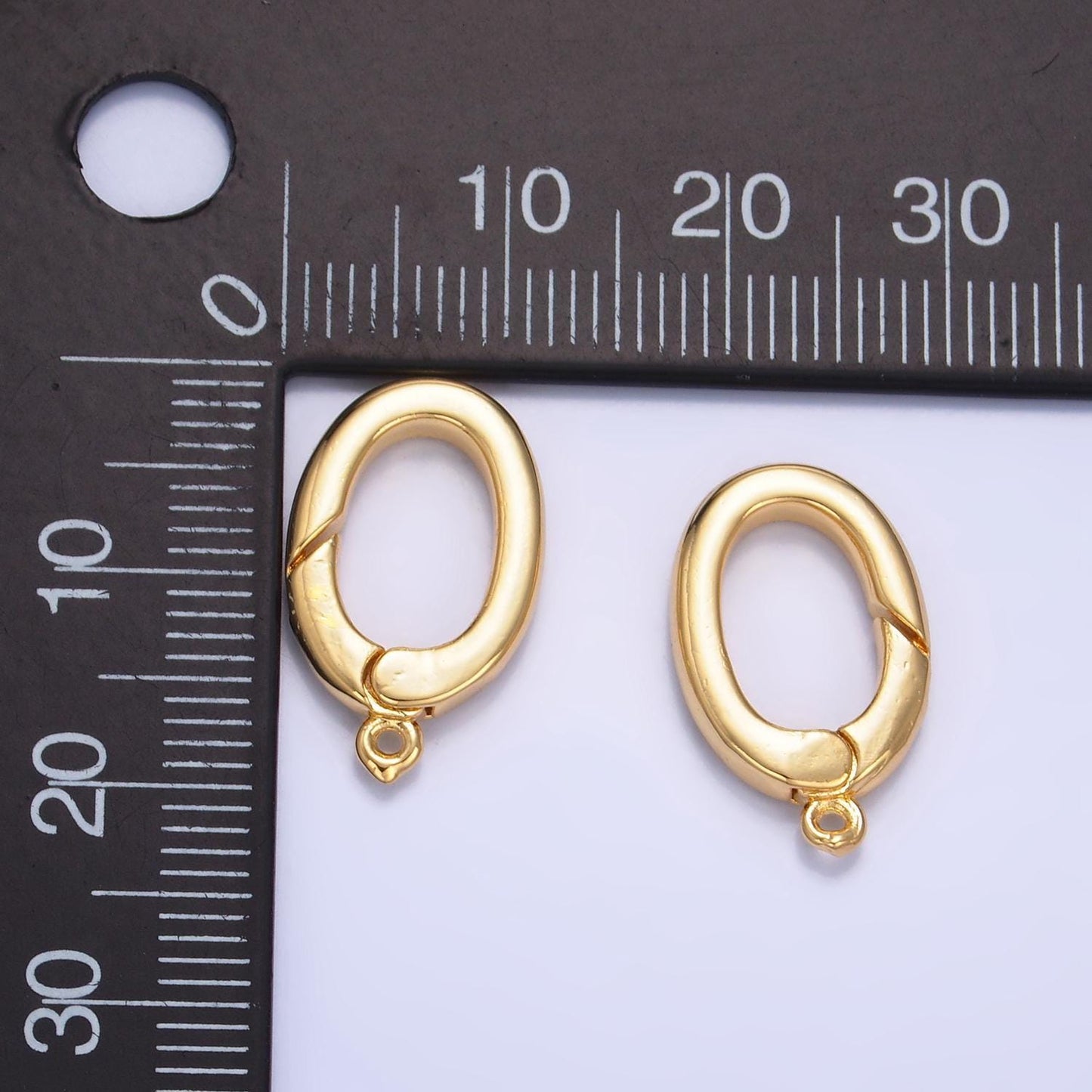 24k gold filled bail enhancer charm holder with spring gate ring for necklace charm supply jewelry making z1001