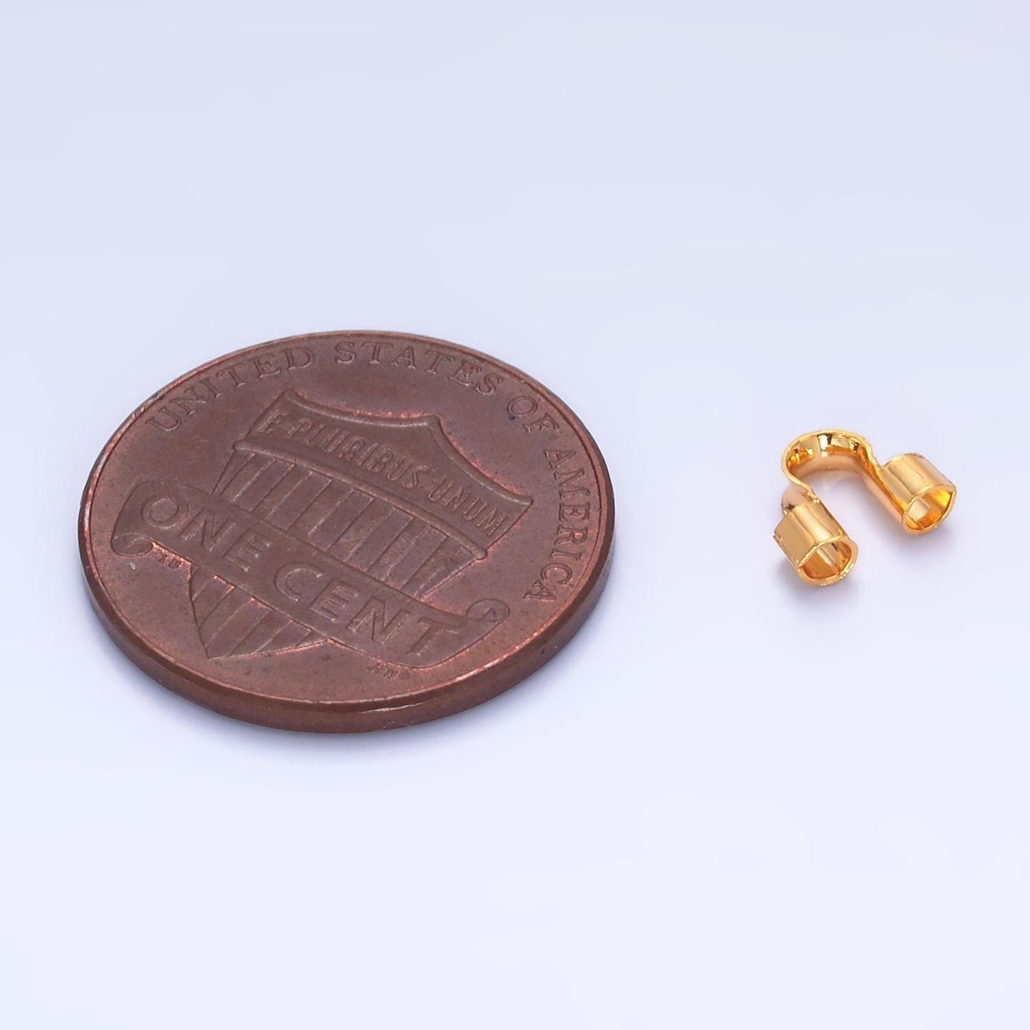 Gold filled wire guardian 7mm with 2mm hole gold filled wire guards cord end for griffin silk, findings for knotted necklace z1034