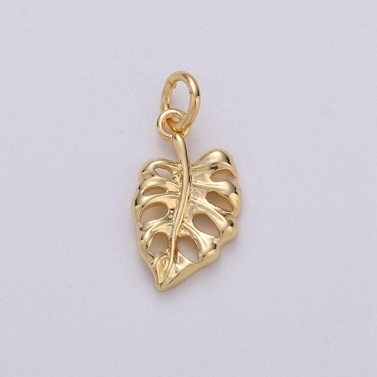 Mini dainty monstera charm lead free, nickel free for bracelet necklace earrings component, leaf charms for jewelry supply,d-465