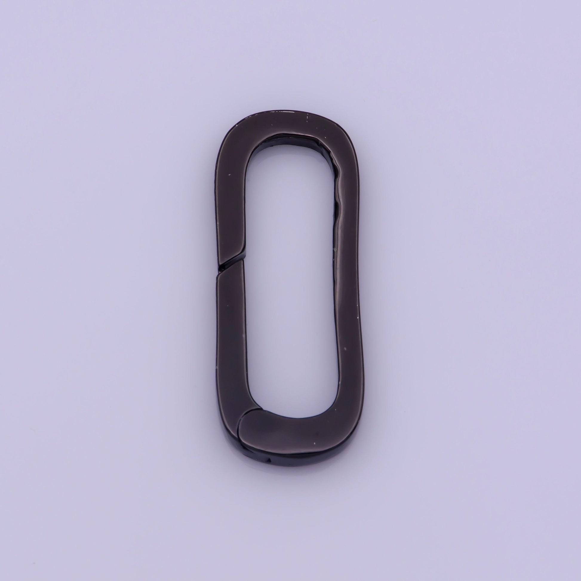 Push in gate lock oval jewelry clasp charm holder black push gate clasp, spring gate clasp wholesale supply | l-550