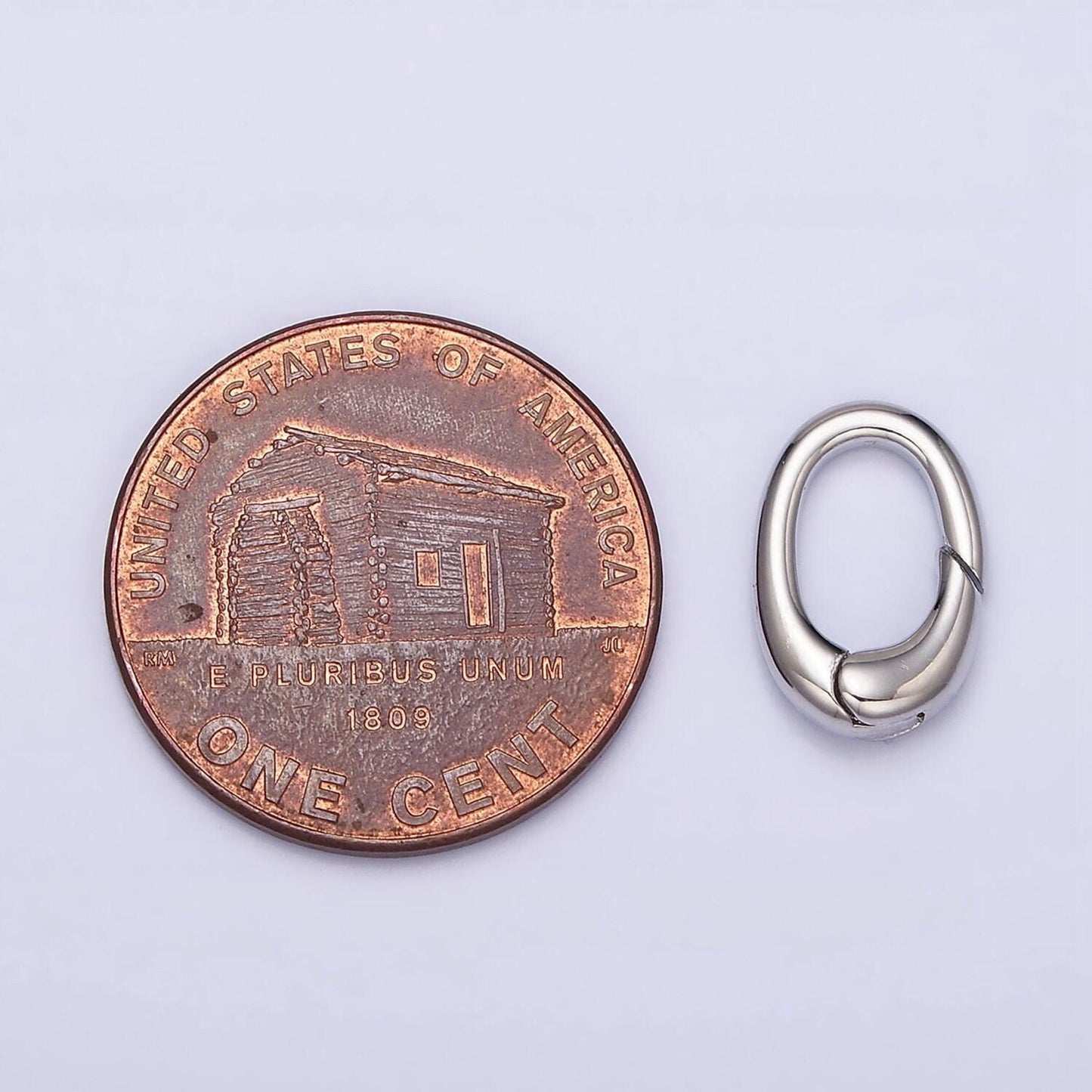 Tiny silver spring gate ring, push gate ring 11.8x8mm oval ring charm holder silver clasp for jewelry clasp z403