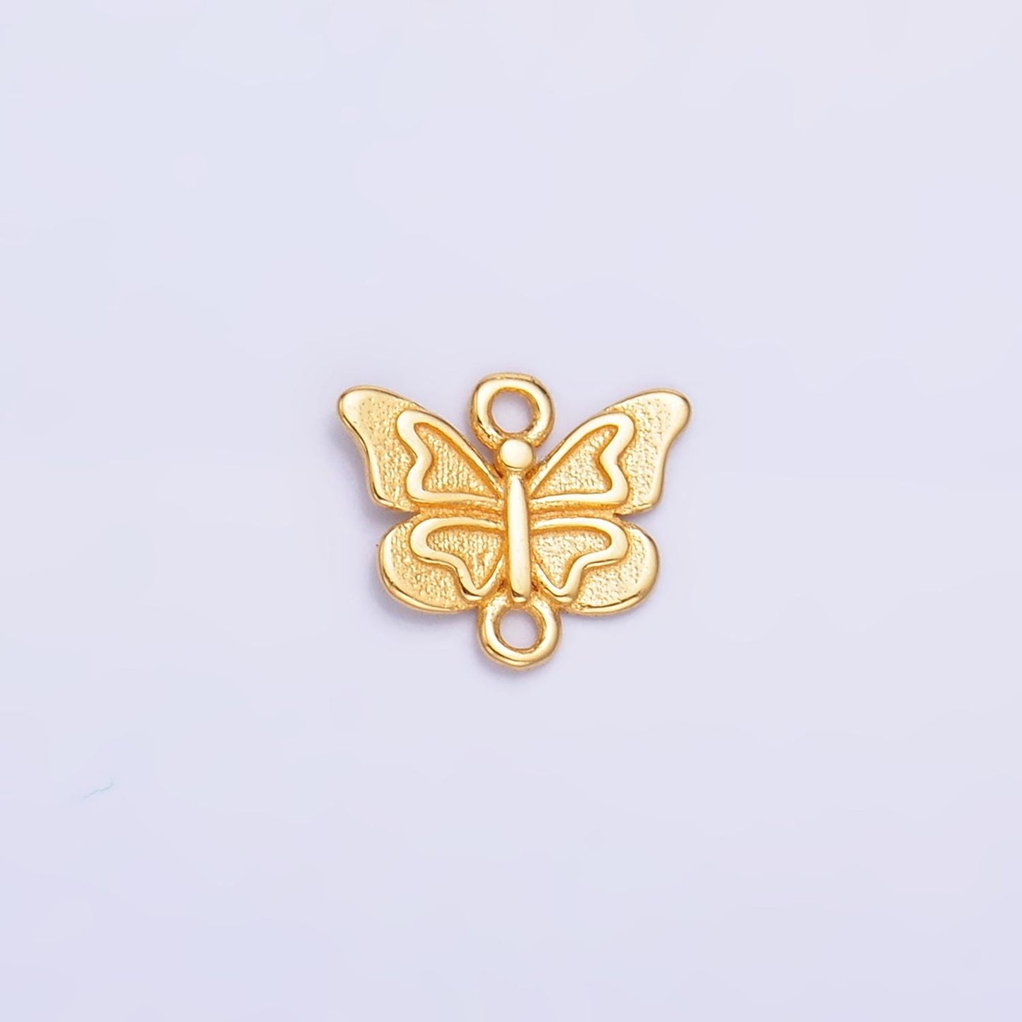 Sterling Silver S925 Mini Butterfly Charm Connector Gold Vermeil Mini Mariposa Link Connector for bracelet | SL-613