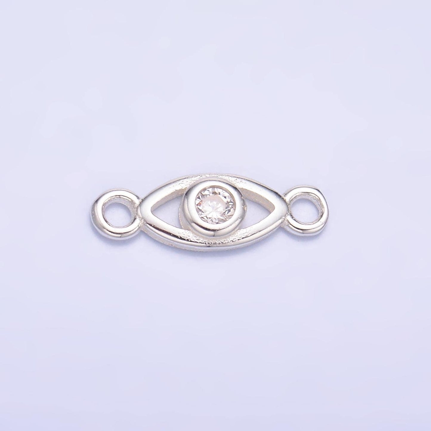 Mini Silver Evil Eye Charm Connector s925 Sterling Silver Eye Link Connector for Bracelet Necklace Supply for Permanent Jewelry SL610