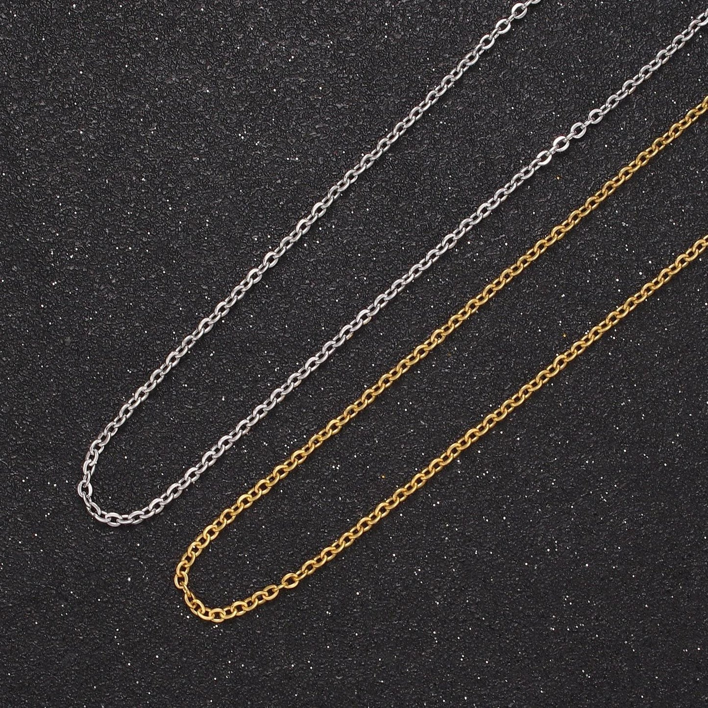 24k gold filled cable chain dainty chain simple everyday layering necklace wa-732