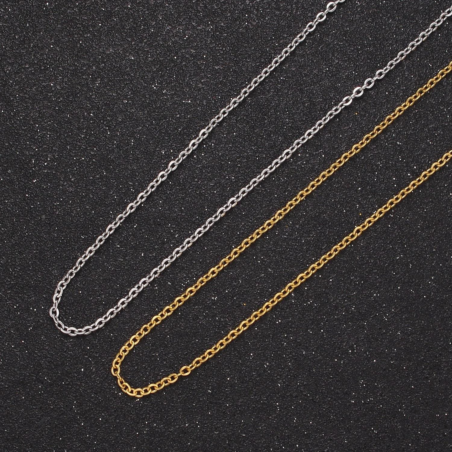 24k gold filled cable chain dainty chain simple everyday layering necklace wa-732