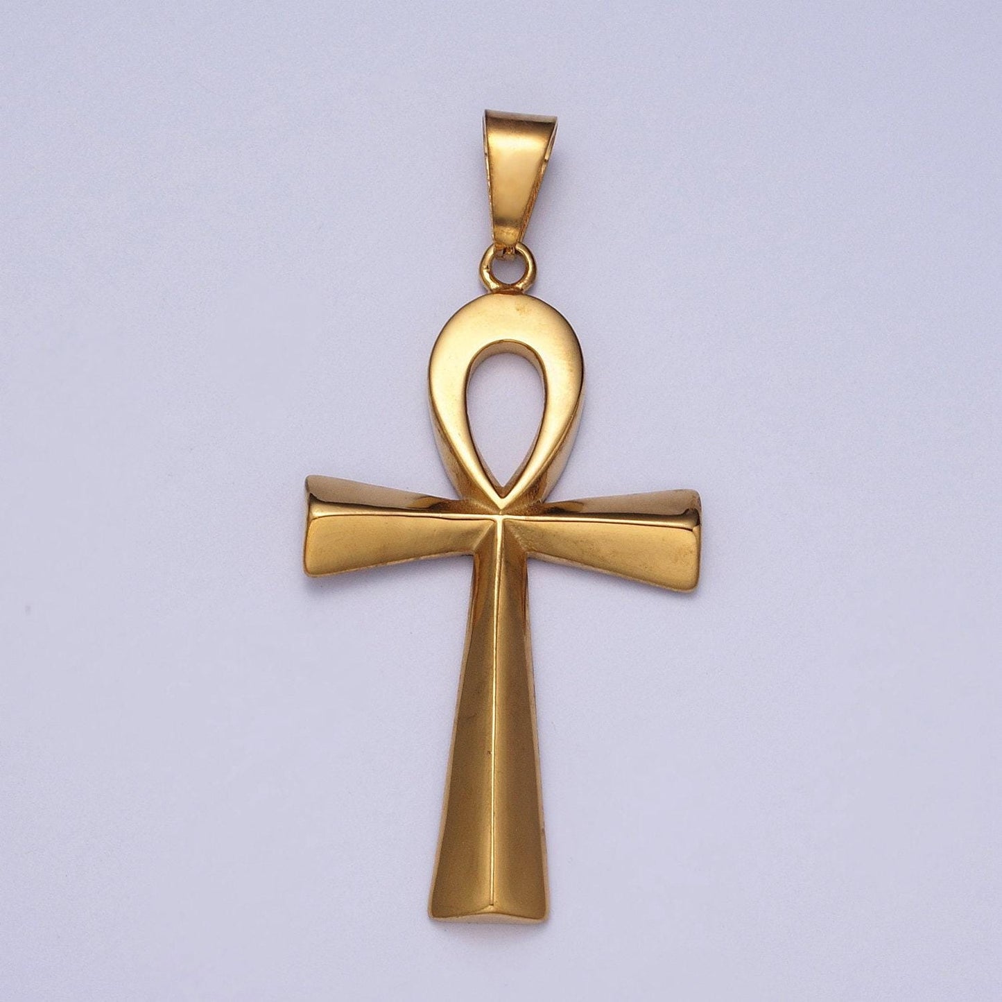 Stainless steel egyptian ankh cross pendant in gold & silver for statement jewelry religious jewelry pendant j265 j323