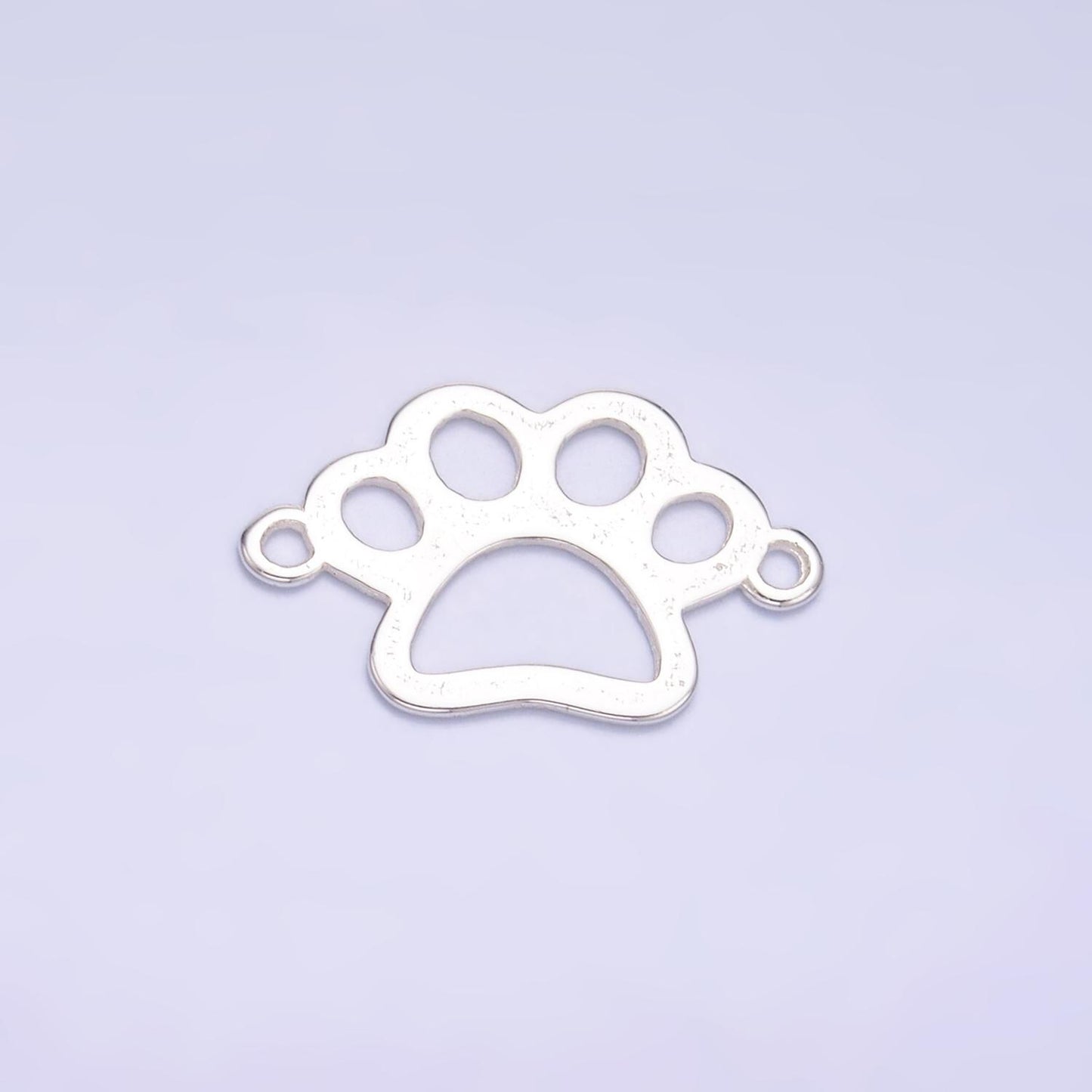 Sterling Silver 10mm pawprint animal pet Dow Paw Charm connector for Bracelet Component | SL-616
