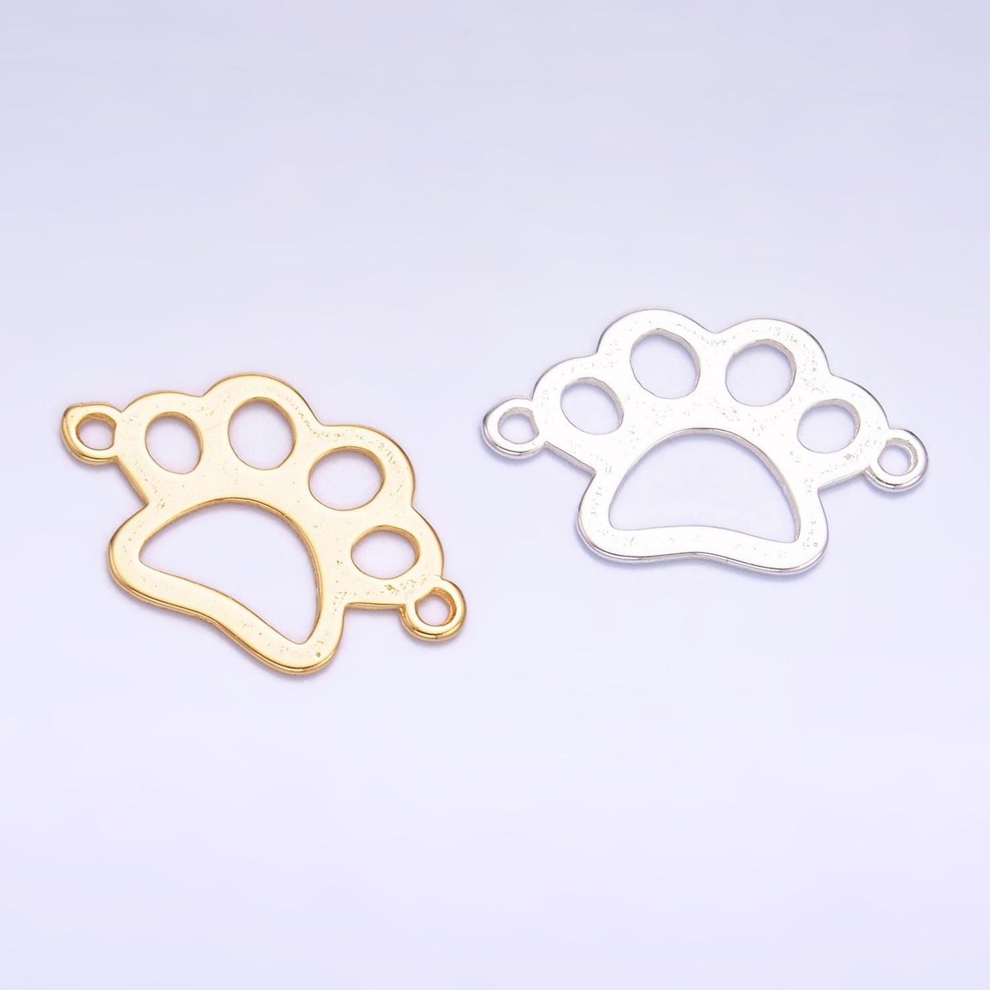 Sterling Silver 10mm pawprint animal pet Dow Paw Charm connector for Bracelet Component | SL-616