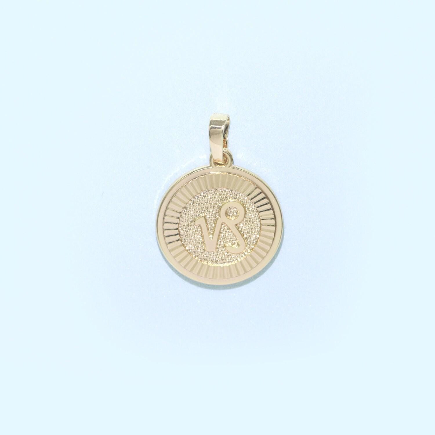 Gold filled constellation charms, zodiac star symbol, horoscope charm, gold astrological pendant medallion minimalist jewelry a1719-1724