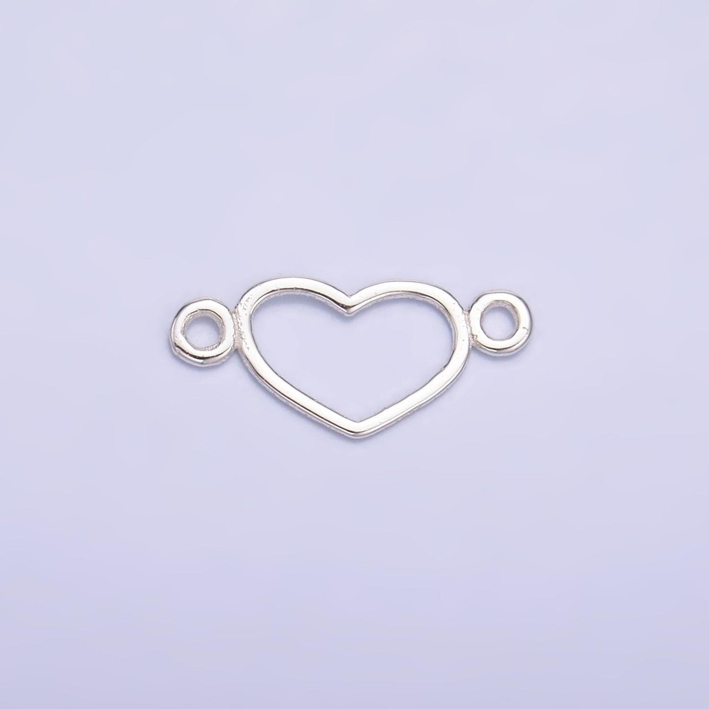 Mini Silver Heart Charm Connector s925 Sterling Silver Love Link Connector for Bracelet Necklace Supply for Permanent Jewelry SL-614