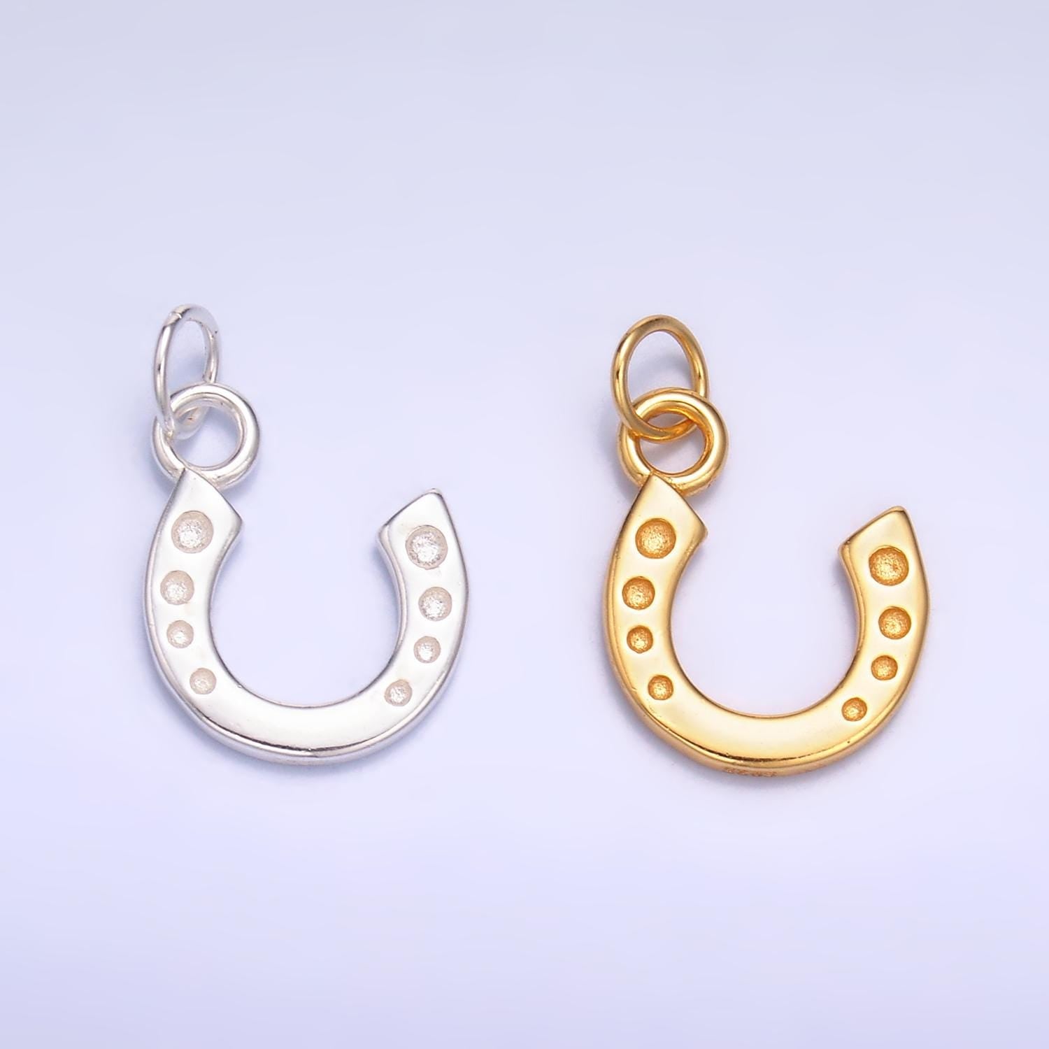 Mini sterling silver horseshoe charm lucky horseshoe pendant Gold Vermeil Lucky Charm | sl-624
