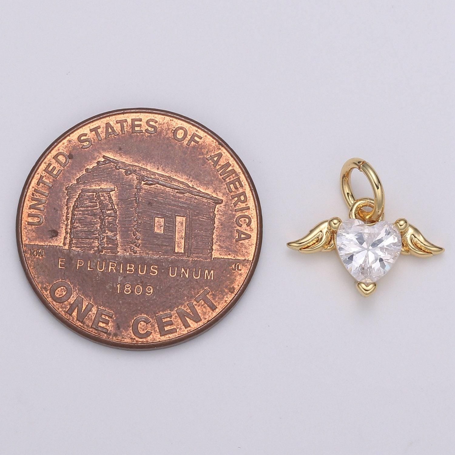 Venus 24k gold pendant,solitaire cz heart pendant ,doves cubic mini pendant, aphrodite dainty bracelet earring necklace charm,e-186