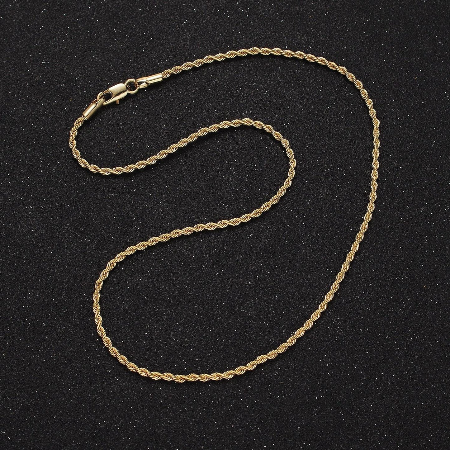 14k gold filled 1.8mm rope 16 inch, 18 inch choker layering chain necklace | wa-2115 wa2116