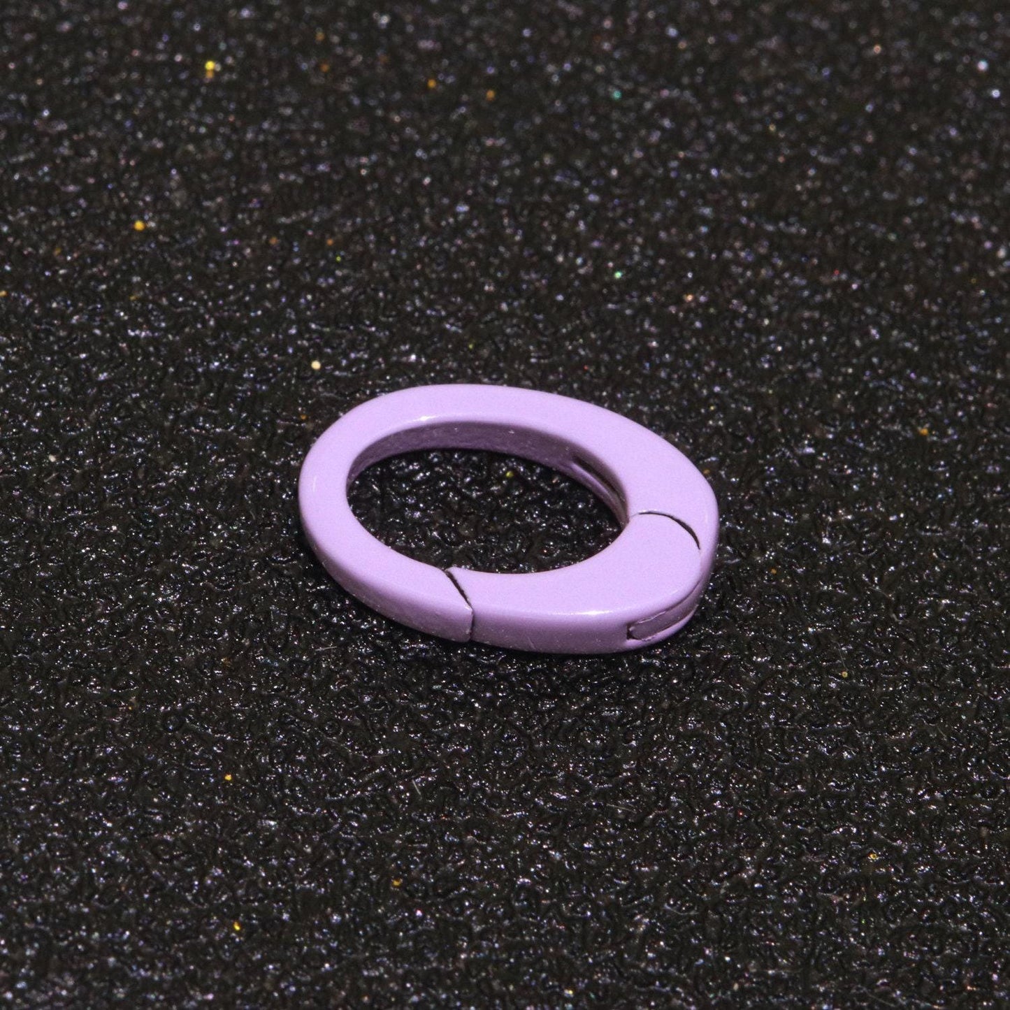 Colorful enamel spring gate ring, push gate ring, 12x7.5 mm small oval ring, charm holder pink green red clasp for link connector clasp