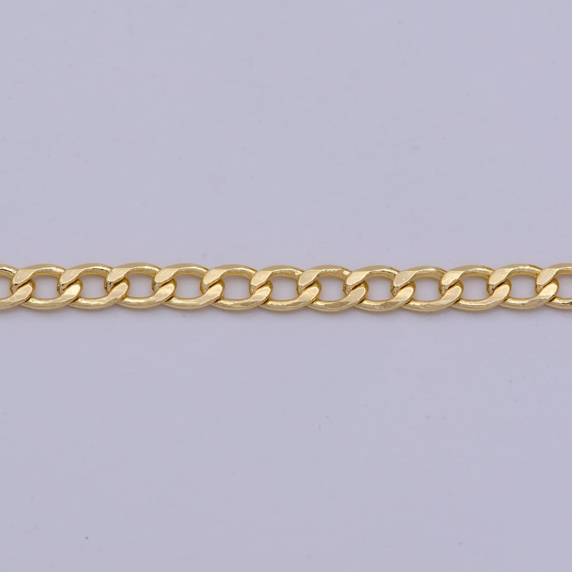 2.2mm gold thin cuban curb chain by yard, cuban curb chain, wholesale bulk roll chain for jewelry making, thickness 0.4mm | roll-564