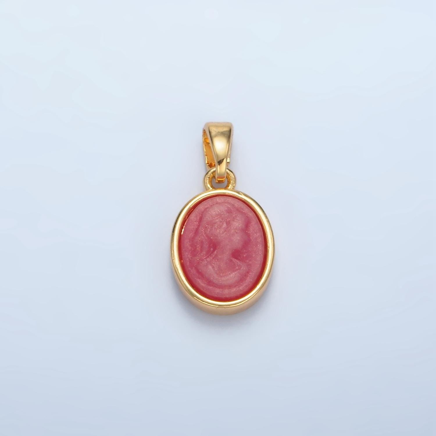 Mini agate cameo pendant woman italian cameo jewelry charm jewelry aa120