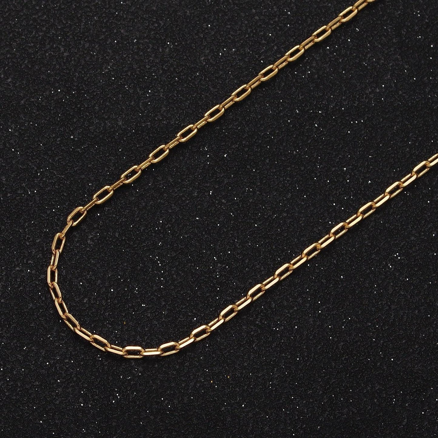 24k gold filled unfinished 1.9mm cable paper clip gold / silver wholesale bulk chain for jewelry making | roll-899, roll-900
