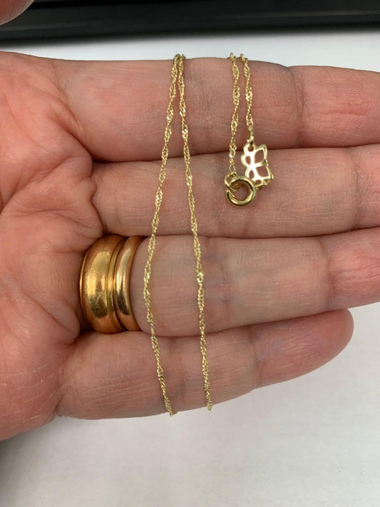 1pc 17.9'' ready to use gold singapore necklace chain, layering spiral chain dainty necklace, perfect for pendant necklace, 790