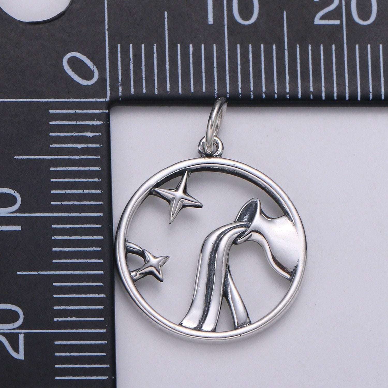 S925 sterling silver zodiac constellation charms, zodiac symbol, horoscope charm, dainty silver astrological zodiac sign minimalist jewelry