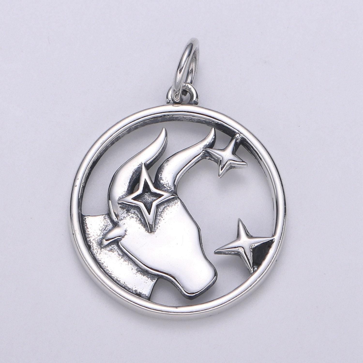 S925 sterling silver zodiac constellation charms, zodiac symbol, horoscope charm, dainty silver astrological zodiac sign minimalist jewelry