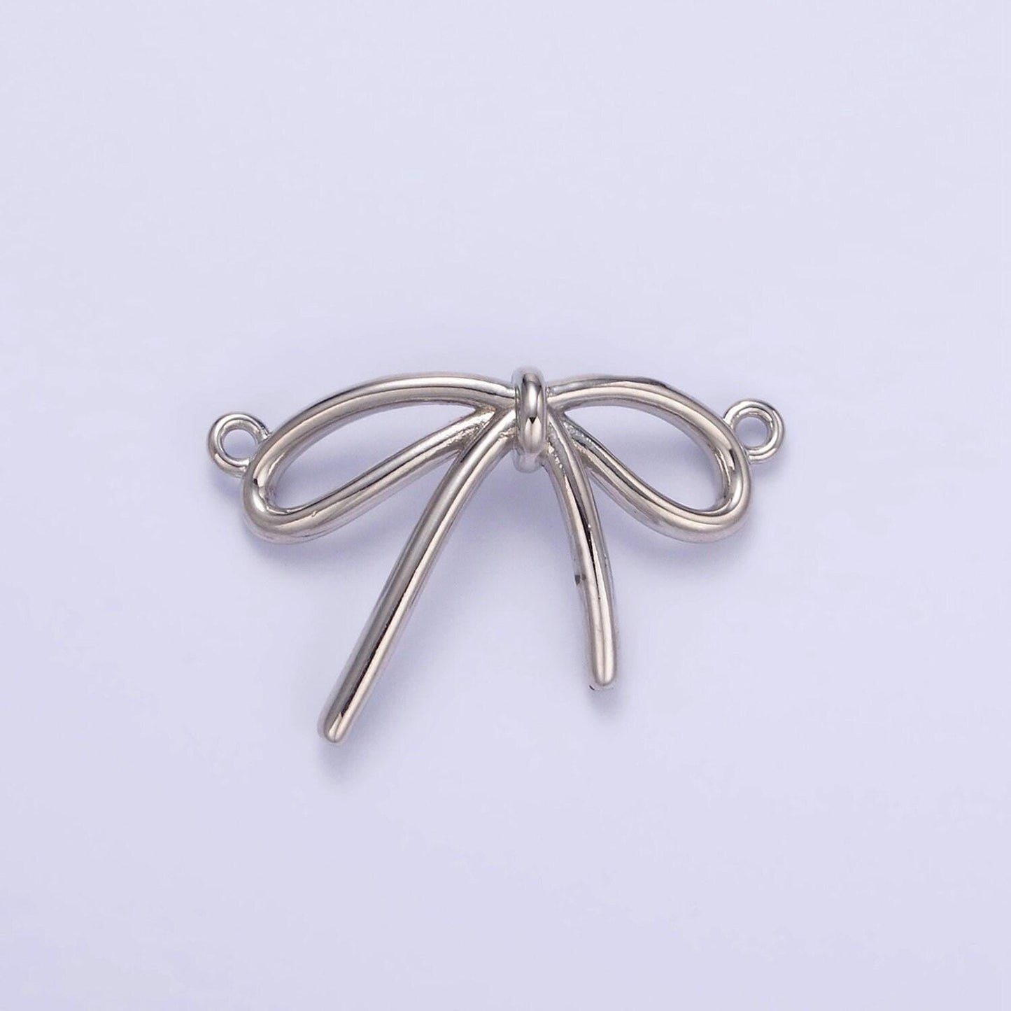 Dainty 14k gold filled bow charm connector 28mm small bow link connector for bracelet necklace supply jewelry making | g497