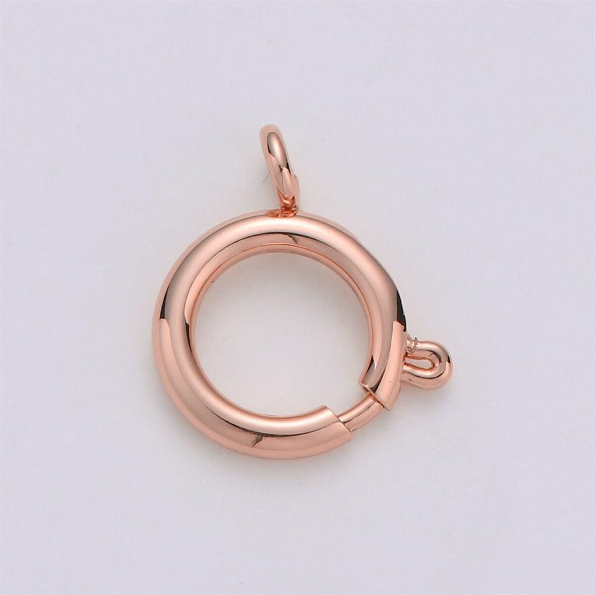 14k gold filled 7mm, 12mm spring ring clasp for bracelet necklace anklet jewelry making supply k572