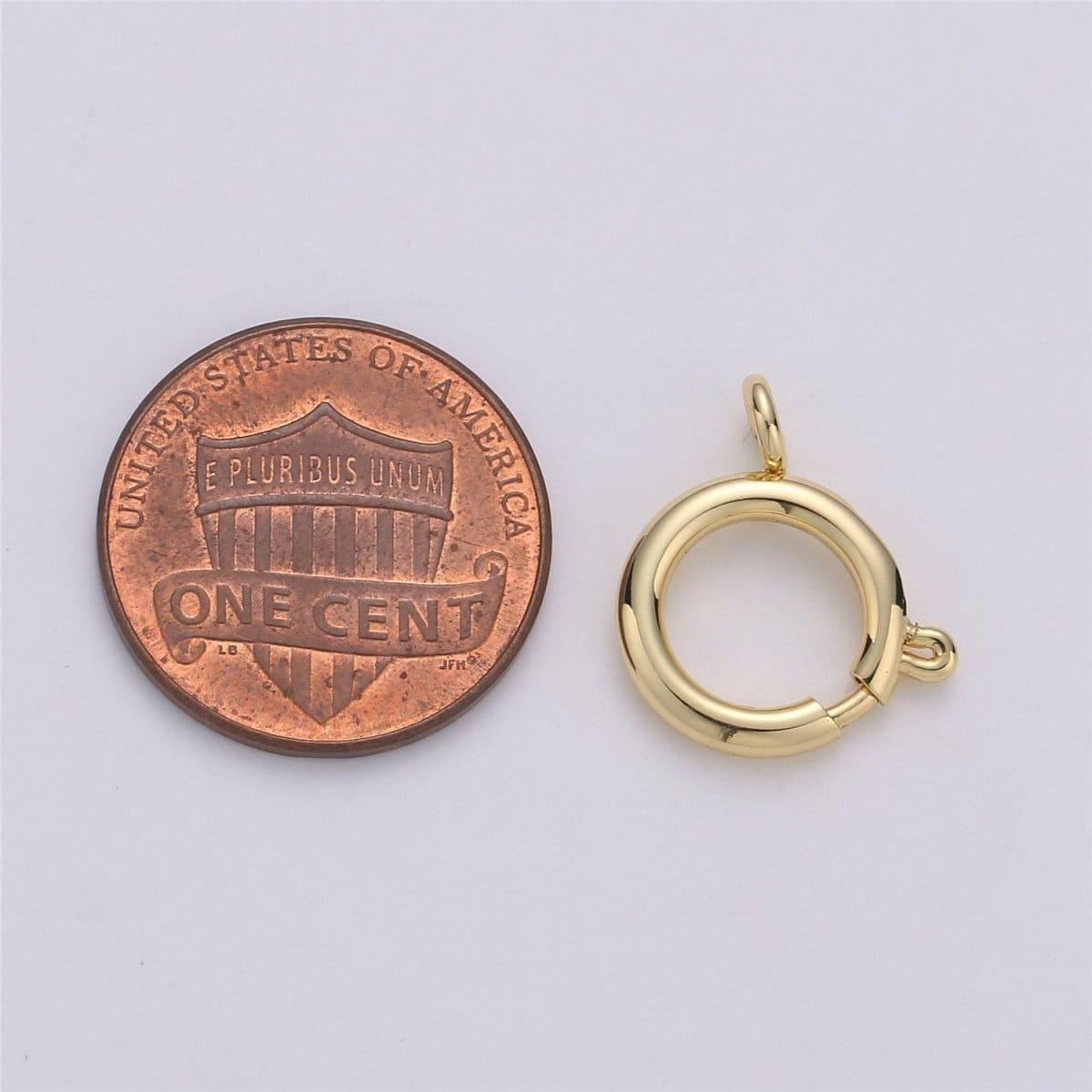 14k gold filled 7mm, 12mm spring ring clasp for bracelet necklace anklet jewelry making supply k572
