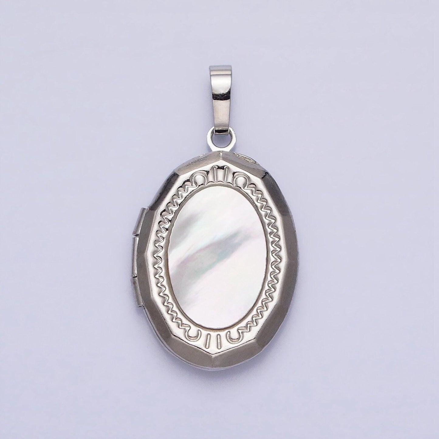 Oval pearl locket necklace pendant silver locket for photo necklace handmade mothers day gift jewelry supply aa367 aa368