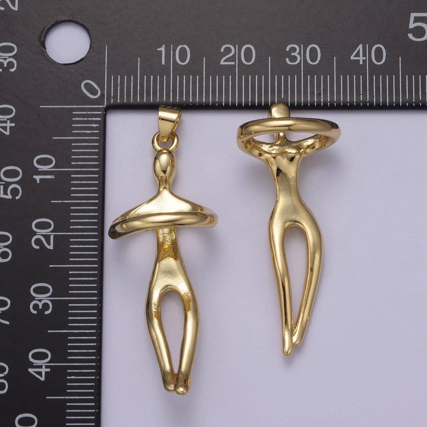 24k gold hugging couple pendant charm soulmate necklace pendant for valentine eternal love gift, wedding anniversary gift h-832