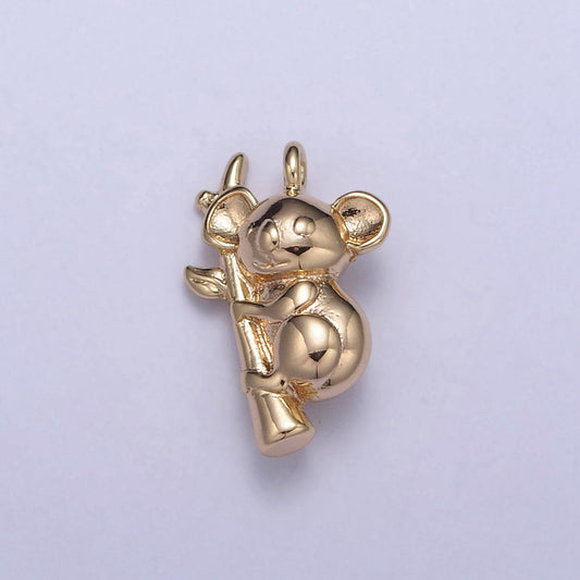Cute 16k gold filled koala charm animal australia pendant for necklace bracelet earring supply n-355