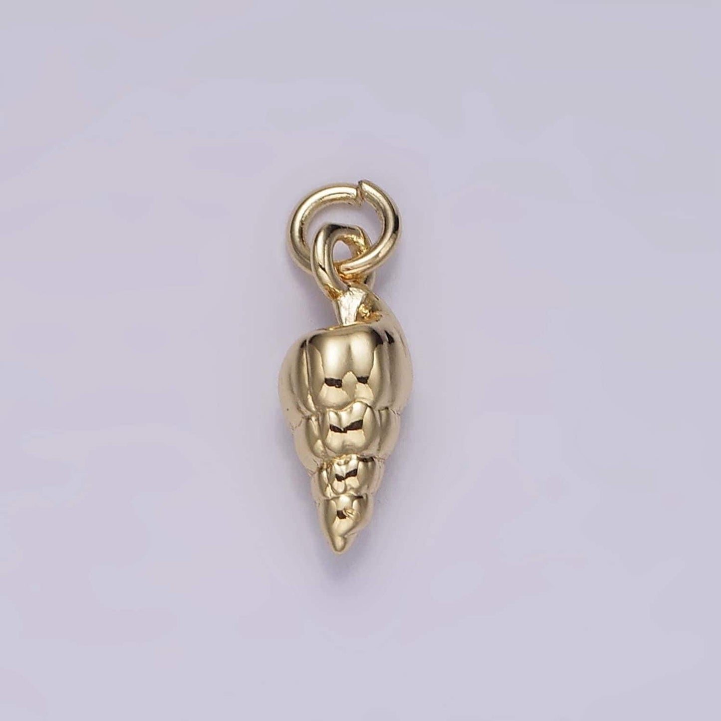 Gold trumpet seashell charms mini shell charm ocean beach inspired for necklace bracelet earring supply ag439