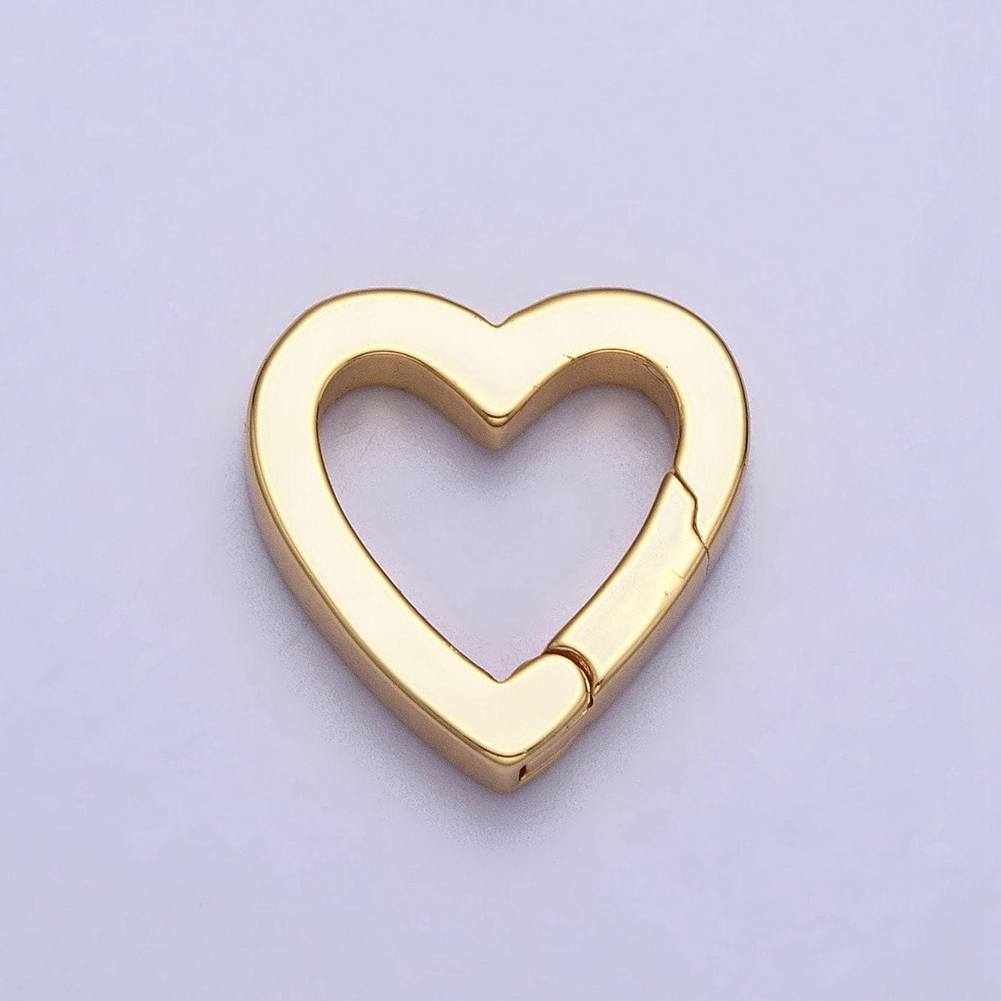Gold silver spring gate ring heart clasp, push clip clasp, spring gate for jewelry making z309 z310