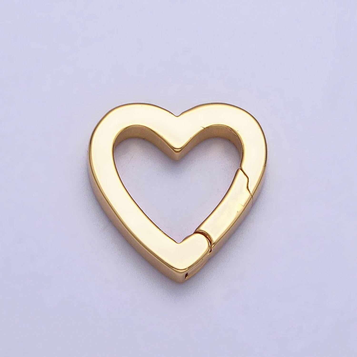 Gold silver spring gate ring heart clasp, push clip clasp, spring gate for jewelry making z309 z310