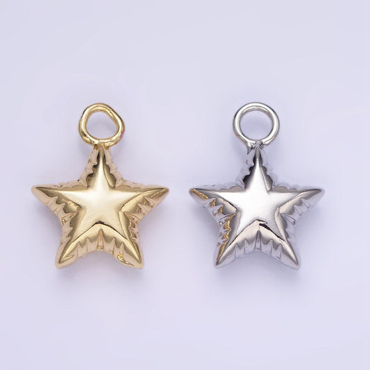 Mini star balloon charm 14k gold filled celestial bubble pendant | w-502