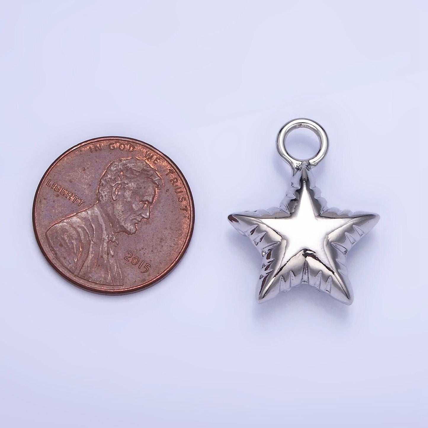 Mini star balloon charm 14k gold filled celestial bubble pendant | w-502