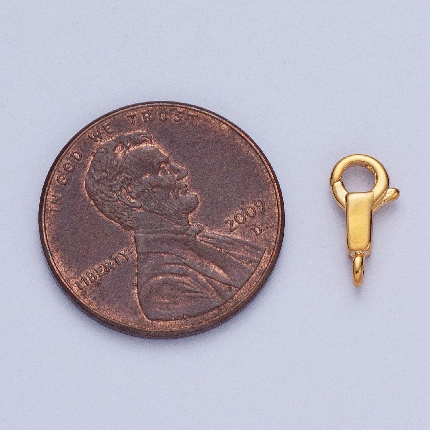 1pc 24k and 14k gold lobster clasp, round head long rectanglular body lobster clasp for jewelry making | l-870, l-871, l-918