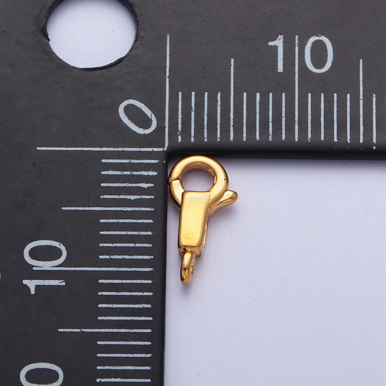 1pc 24k and 14k gold lobster clasp, round head long rectanglular body lobster clasp for jewelry making | l-870, l-871, l-918