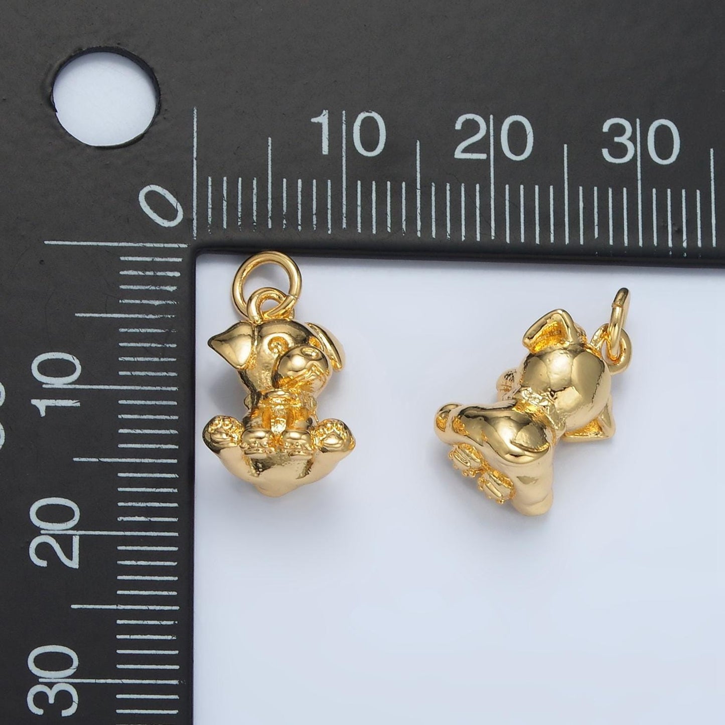Mini dog charm little paw puppy doggie pendant ag895
