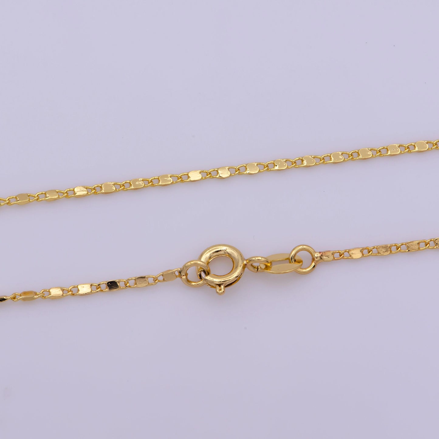 1pc 18.0'' ready to use gold intertwined necklace chain, tag twisted chain dainty necklace, unique for pendant charm necklace making, wa-383