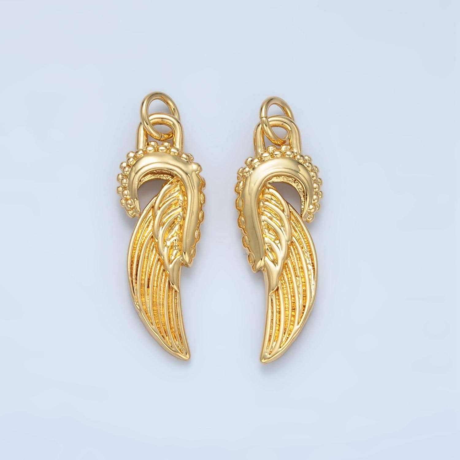 14k gold filled mini angel feathered wings add-on charm | ag880