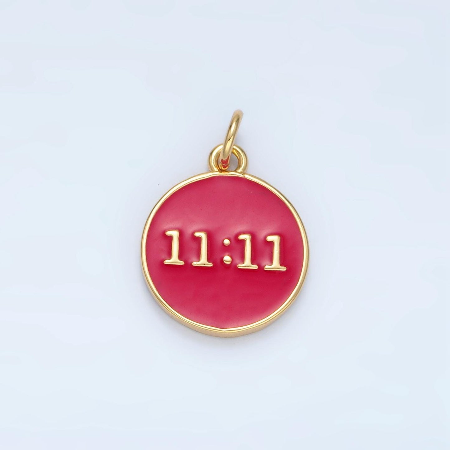 14k gold filled '11:11' lucky angel number charm 1111 good luck charm | ag-940
