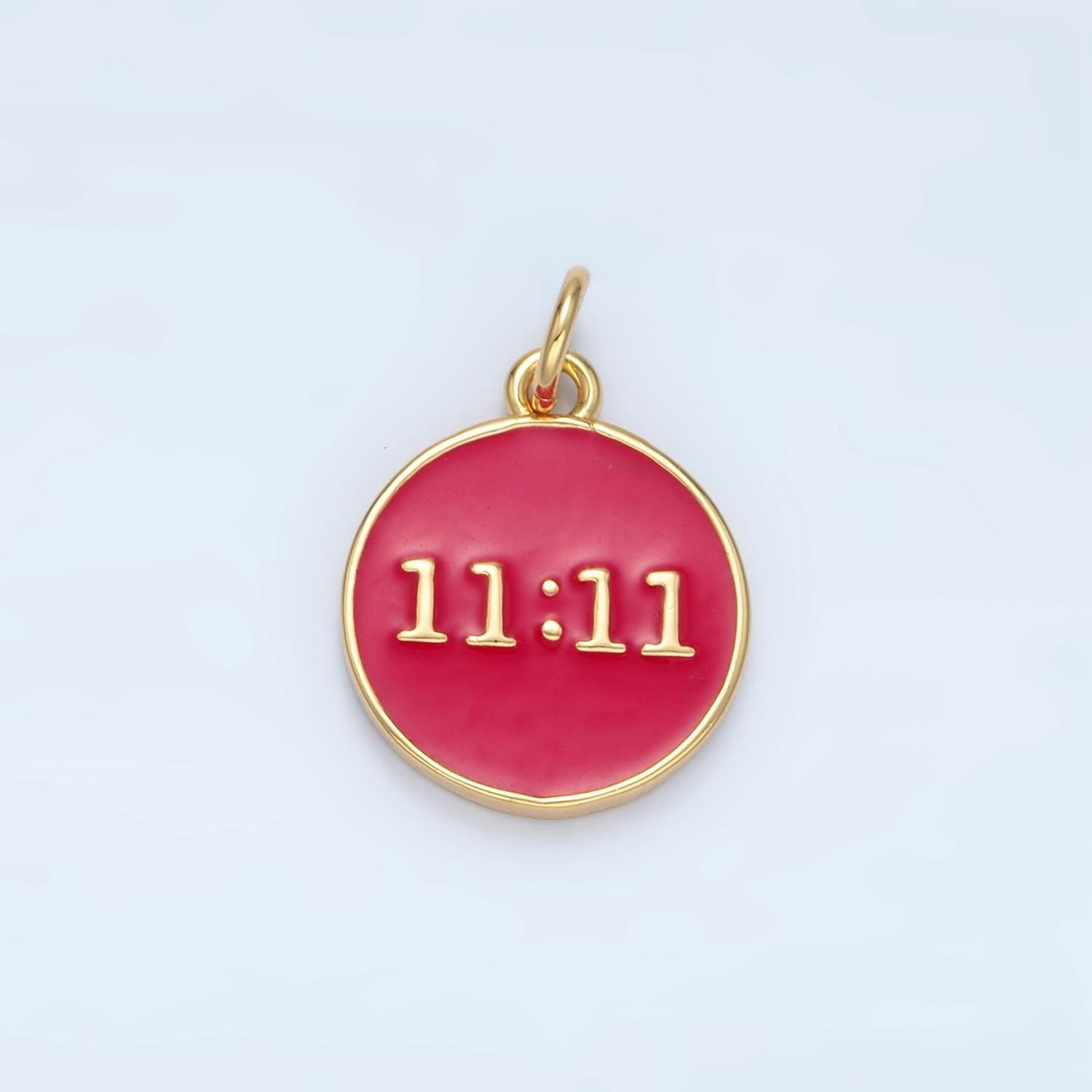 14k gold filled '11:11' lucky angel number charm 1111 good luck charm | ag-940
