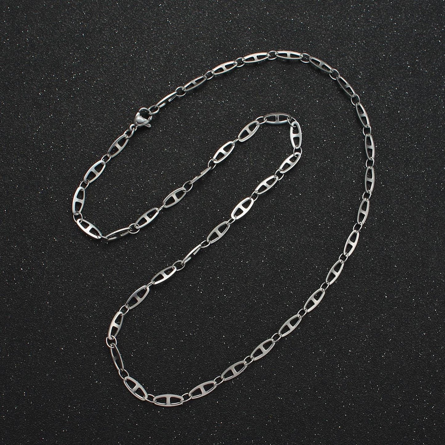 20 inch anchor mariner stainless steel chain necklace in gold & silver | wa-2592 wa-2593