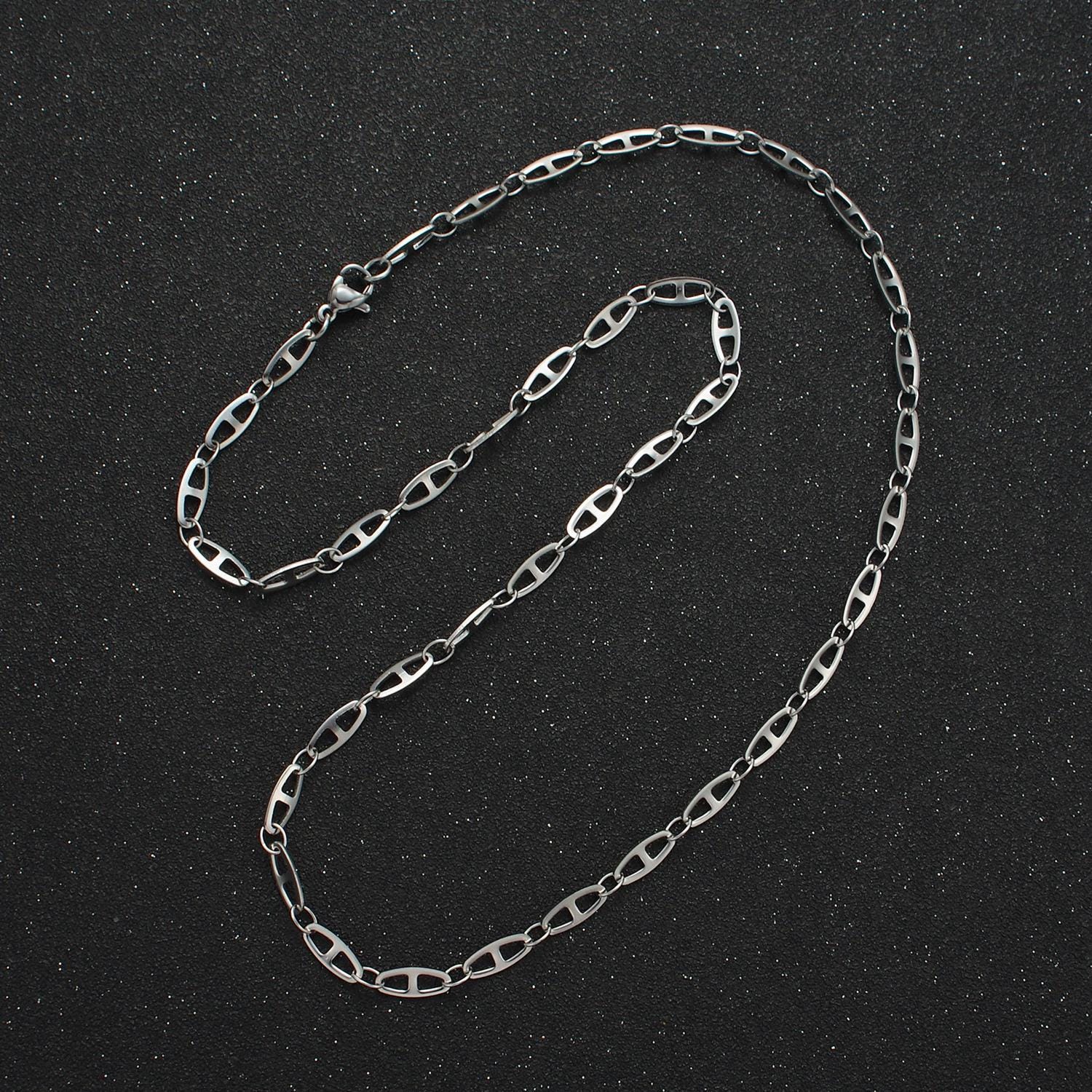 20 inch anchor mariner stainless steel chain necklace in gold & silver | wa-2592 wa-2593