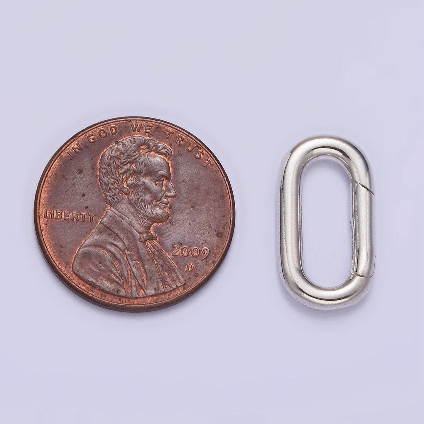 Wholesale mini oval silver enhancer charm holder s925 sterling silver push gate clasp multi charm holder for jewelry making supply sl372
