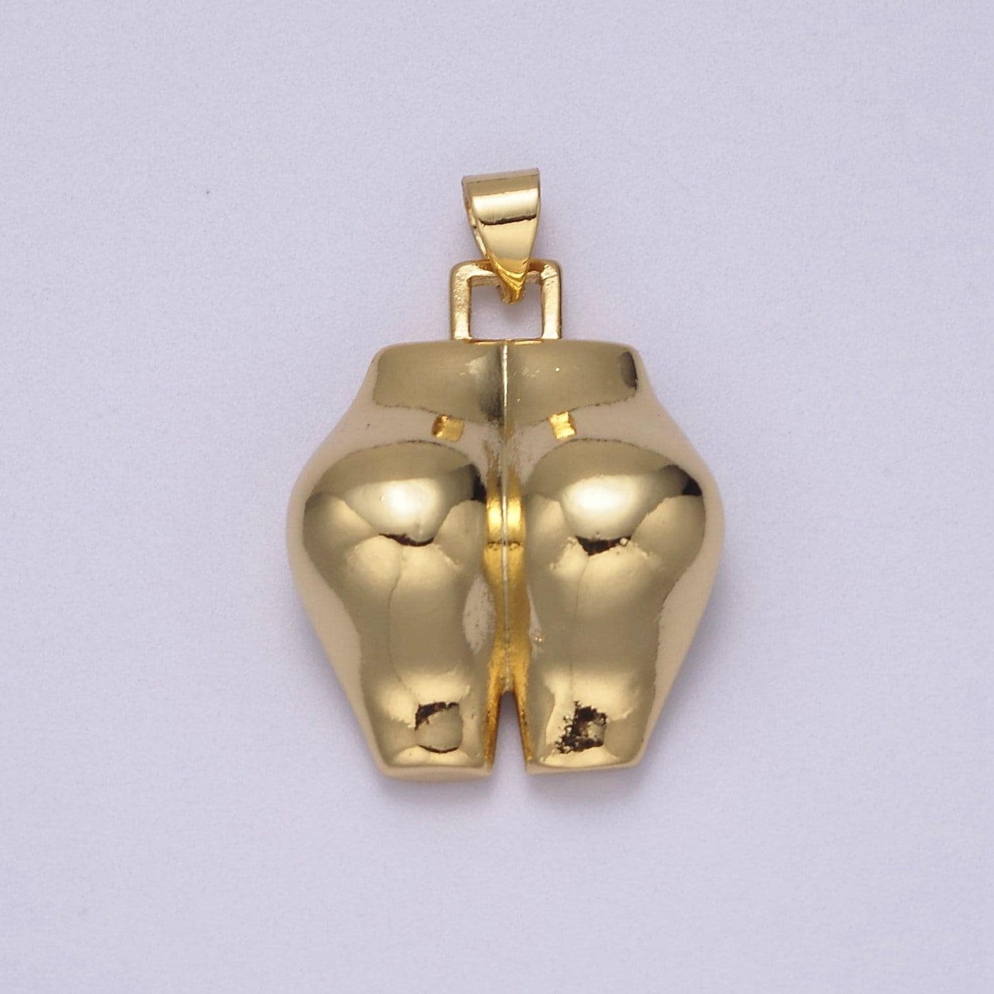 Big gold filled bootylicous booty pendant // thick butt ass charm // la femme necklace charm jewelry j-353