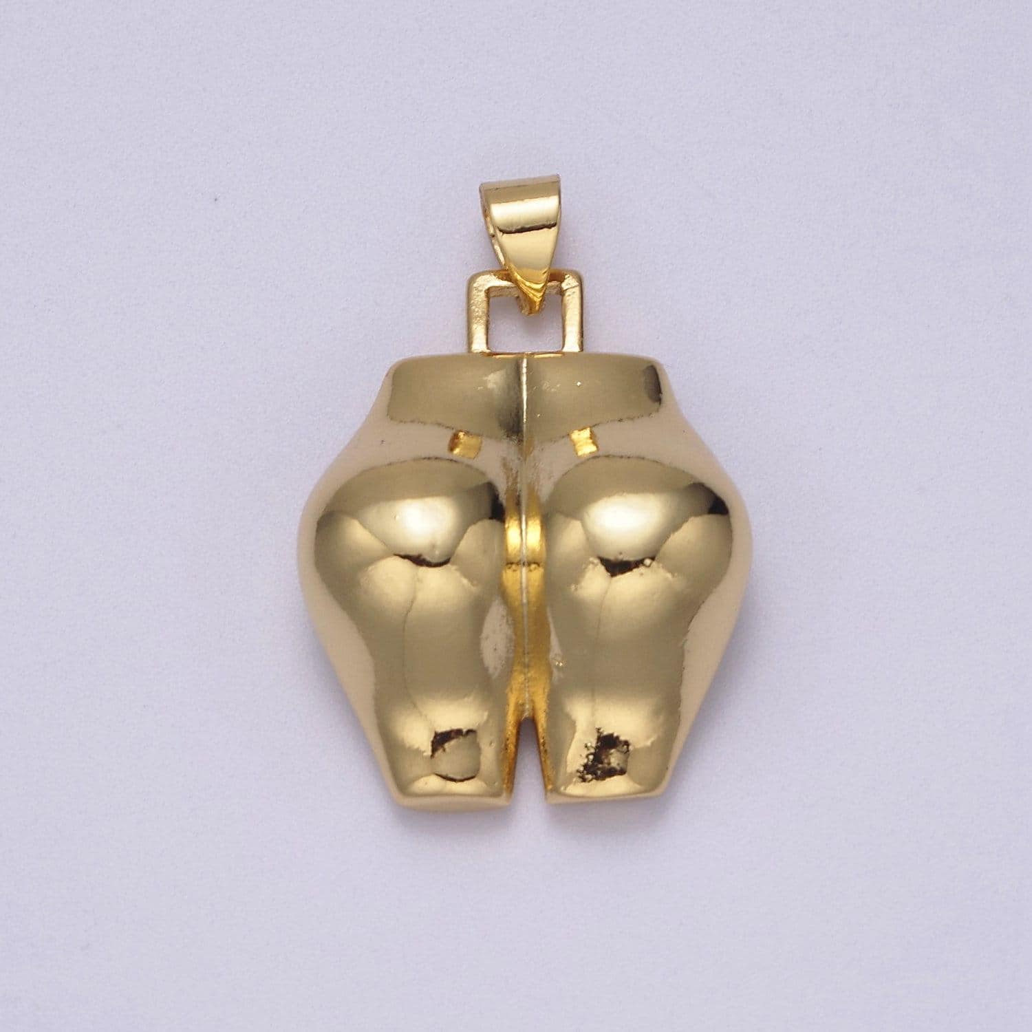 Big gold filled bootylicous booty pendant // thick butt ass charm // la femme necklace charm jewelry j-353