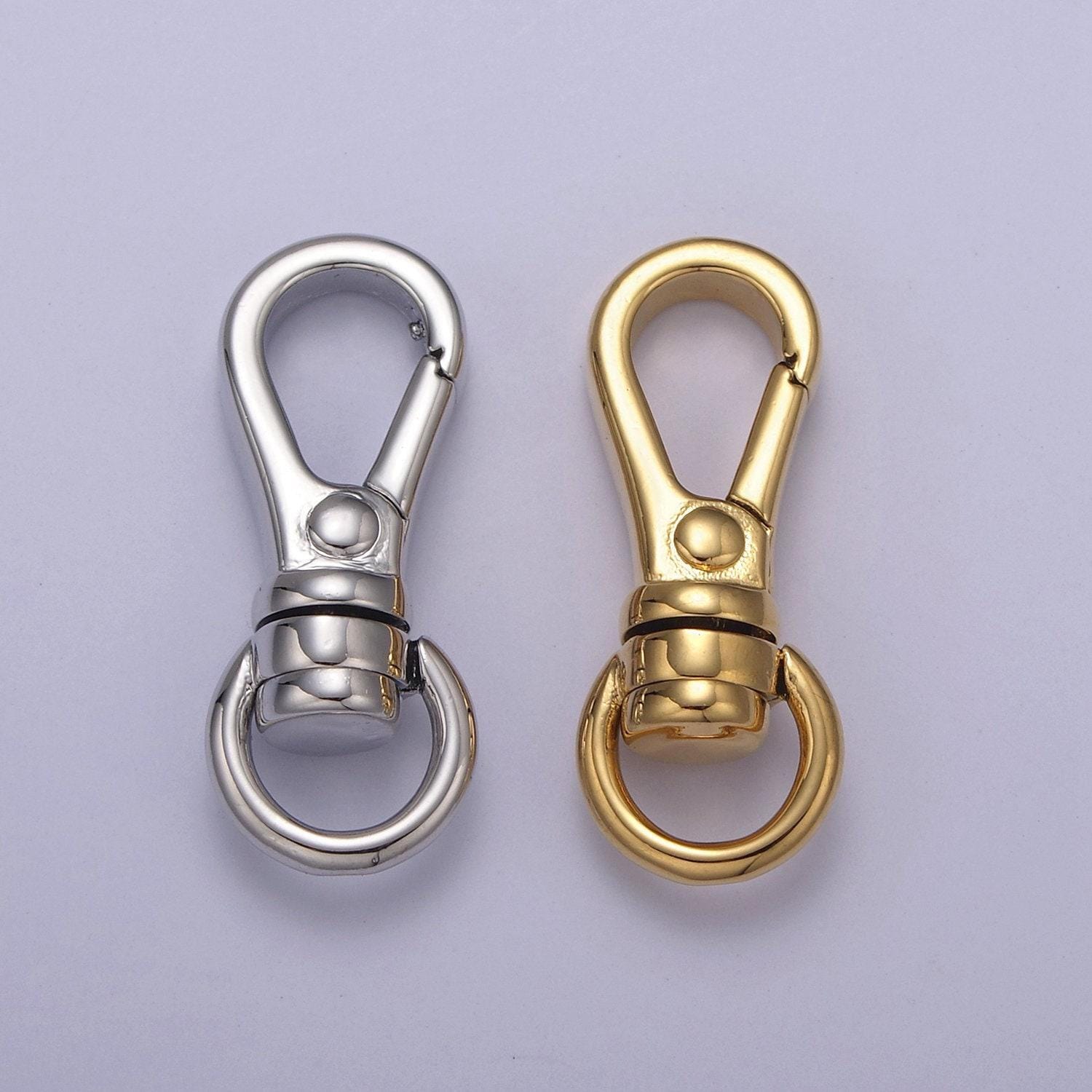 Gold filled push in clasp, plain lobster clasp, enhancer link for Bag Charm Component l-662 l-663