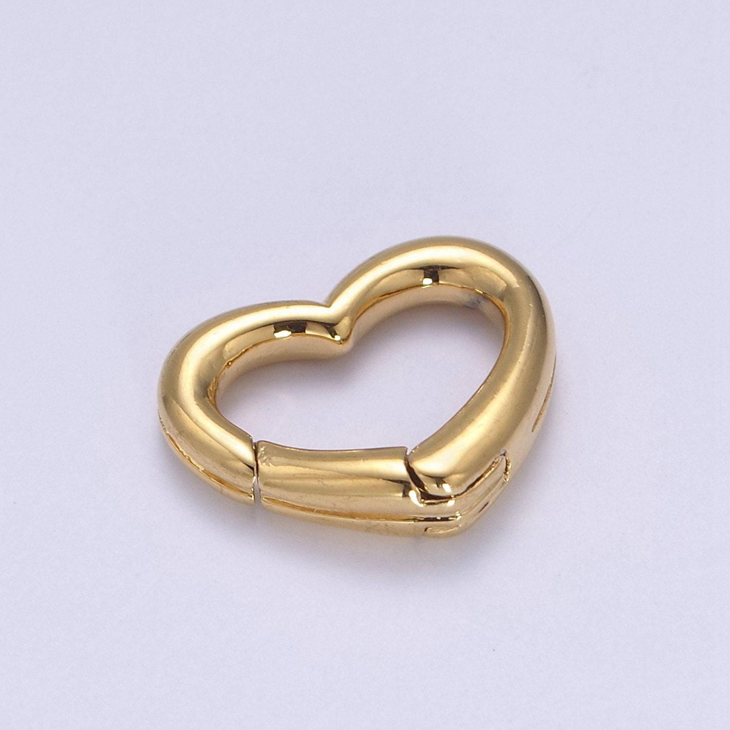 Gold silver spring gate ring heart clasp, push clip clasp, spring gate for jewelry making l-660 l-661